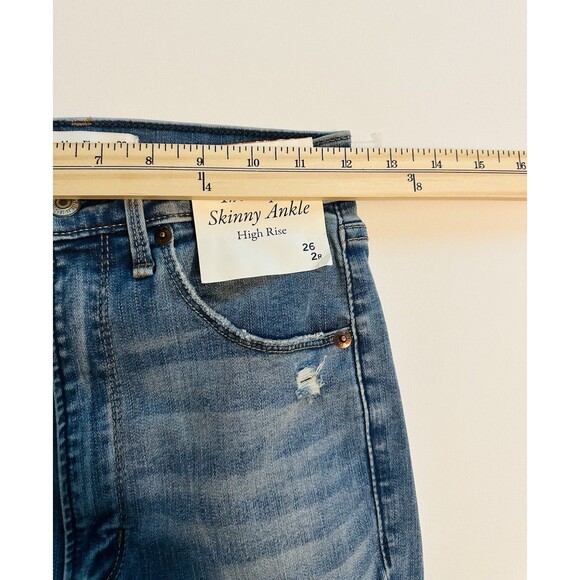 Abercrombie & Fitch Super Skinny Ankle Distressed Jeans‎ Denim Women's 26/2R NEW - Picture 9 of 11